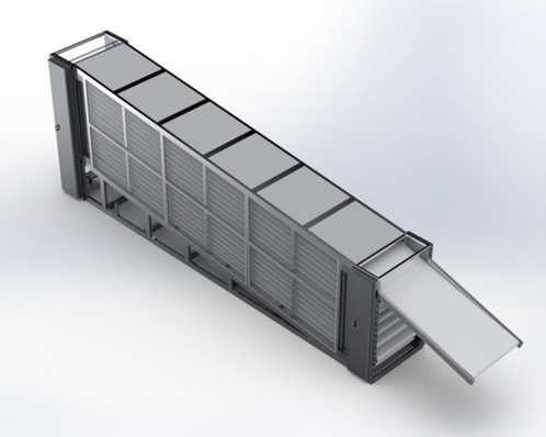 Final fermenter for flattened dough